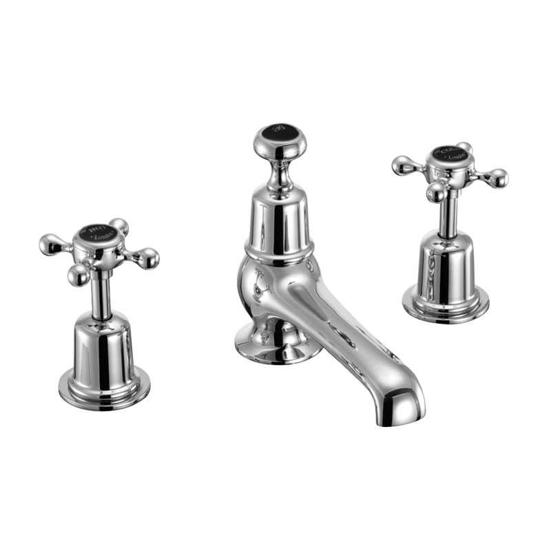 Claremont 3 tap hole mixer with pop up waste
